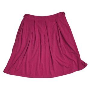 Womens Midi Pleated Pink Skirt Medium By Fisoul With Side Zipper Closure